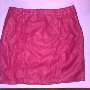 mock leather small forever 21 skirt